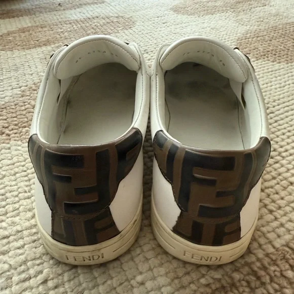 Fendi White leather Logo Sneakers - Picture 5 of 8